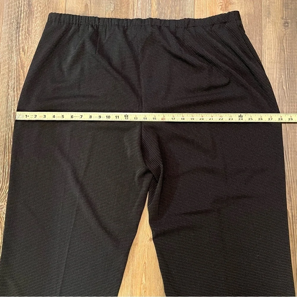 Vtg AVENUE Size 22 Polka Dot Black Stretch Cuffed Dress Pants‎ Career Wide Leg
